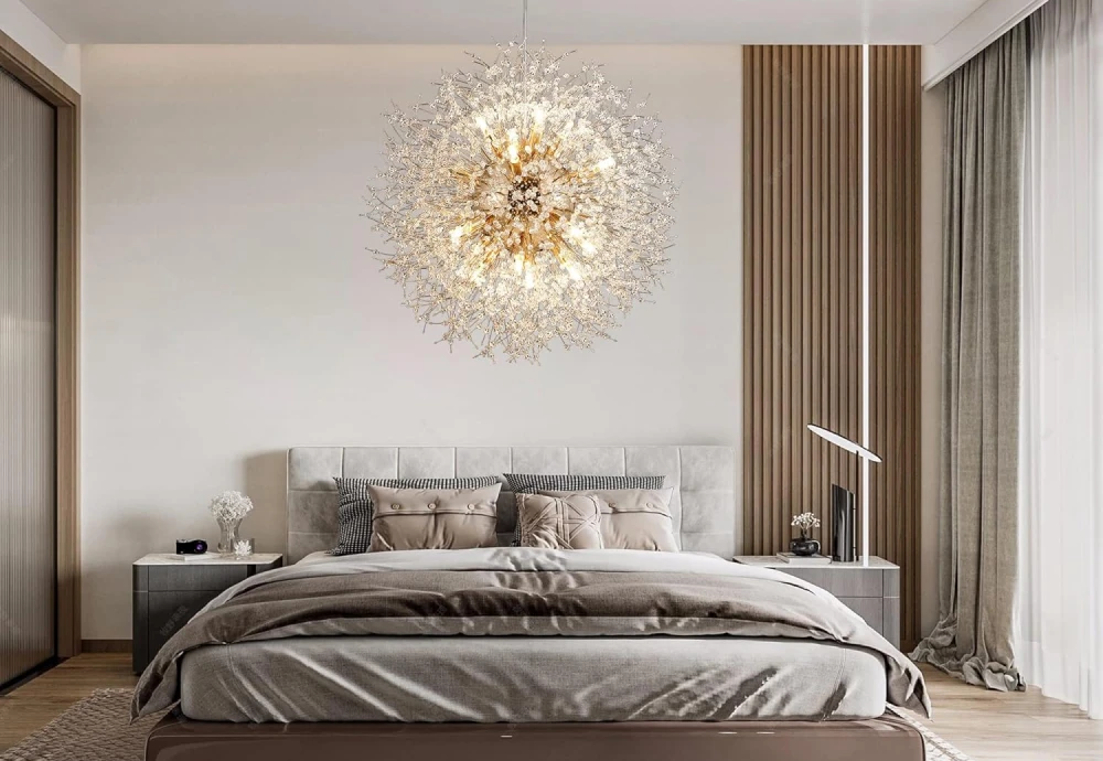 crystal chandelier in dining room